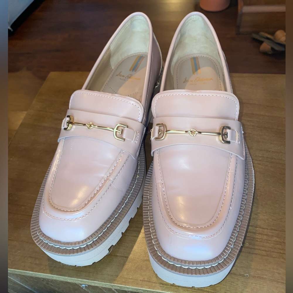 Sam Edelman Laurs Lug Sole Loafers- Maple Sugar colored